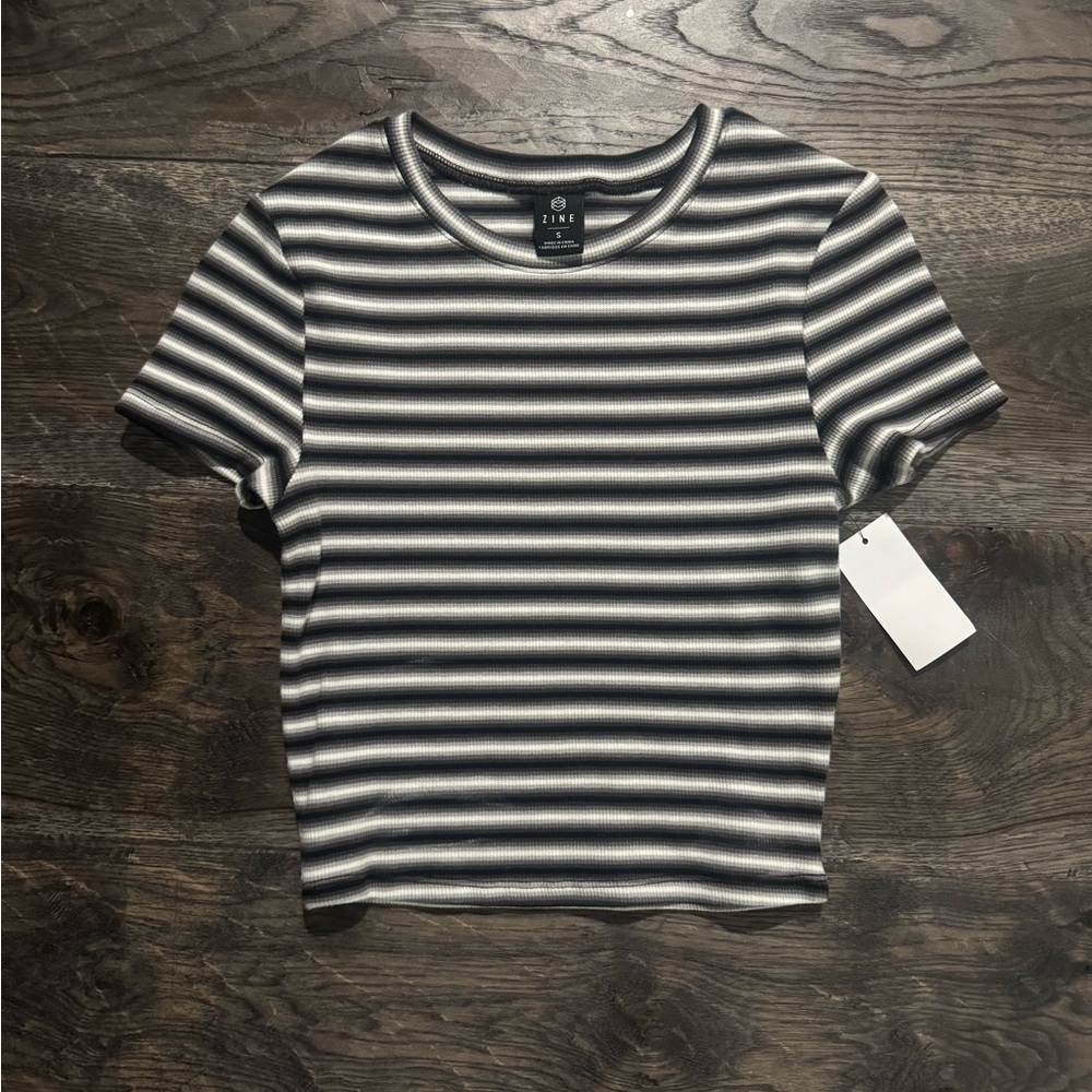 Zumiez Black and White Striped Short Sleeve Tee